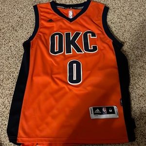 Russell Westbrook OKC orange adidas jersey stitched